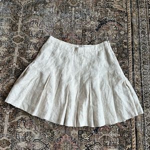 Aritzia Wilfred Linen Pleated Tennis Skirt